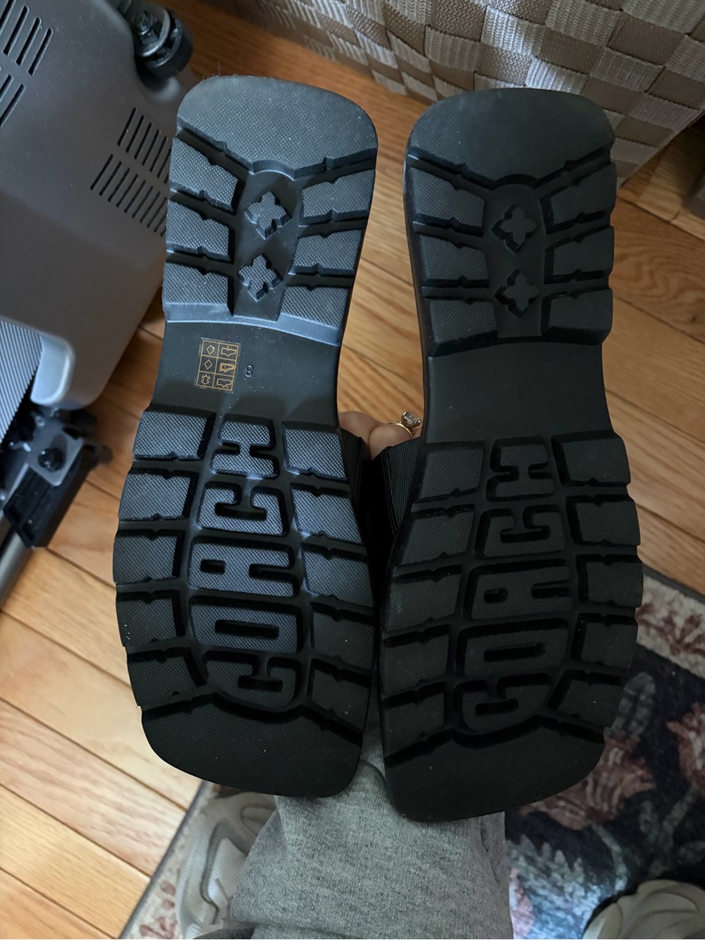 Coach Black Slide Sandals with Gold 'C' Accent - Picture 3 of 3